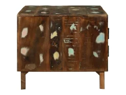 Clearance Mesa de centro | Mesa de apoio Multicolor Madeira recuperada maciça Multicor