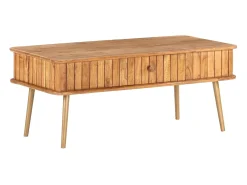 Mesa De Centro| Mesa de centro | Mesa de apoio | Mesa de café 100x50x40 cm madeira de acácia maciça Castanho