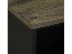 Mesa De Centro* Mesa de centro | Mesa de apoio 80x50x40 cm madeira de mangueira maciça Preto