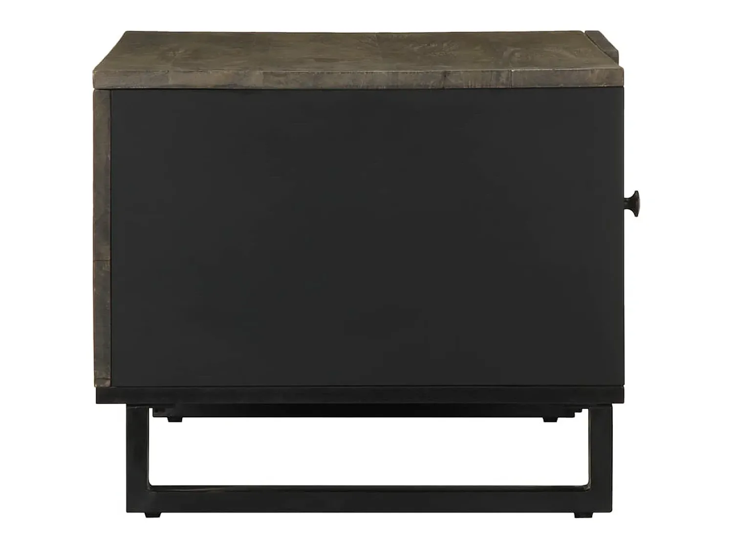 Mesa De Centro* Mesa de centro | Mesa de apoio 80x50x40 cm madeira de mangueira maciça Preto