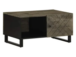 Mesa De Centro* Mesa de centro | Mesa de apoio 80x50x40 cm madeira de mangueira maciça Preto