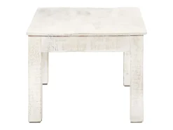 Mesa De Centro| Mesa de centro | Mesa de apoio 110x60x45cm madeira de mangueira maciça Branco