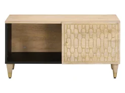 Mesa De Centro* Mesa de centro | Mesa de apoio | Mesa de café 80x50x40 cm madeira de mangueira maciça Castanho