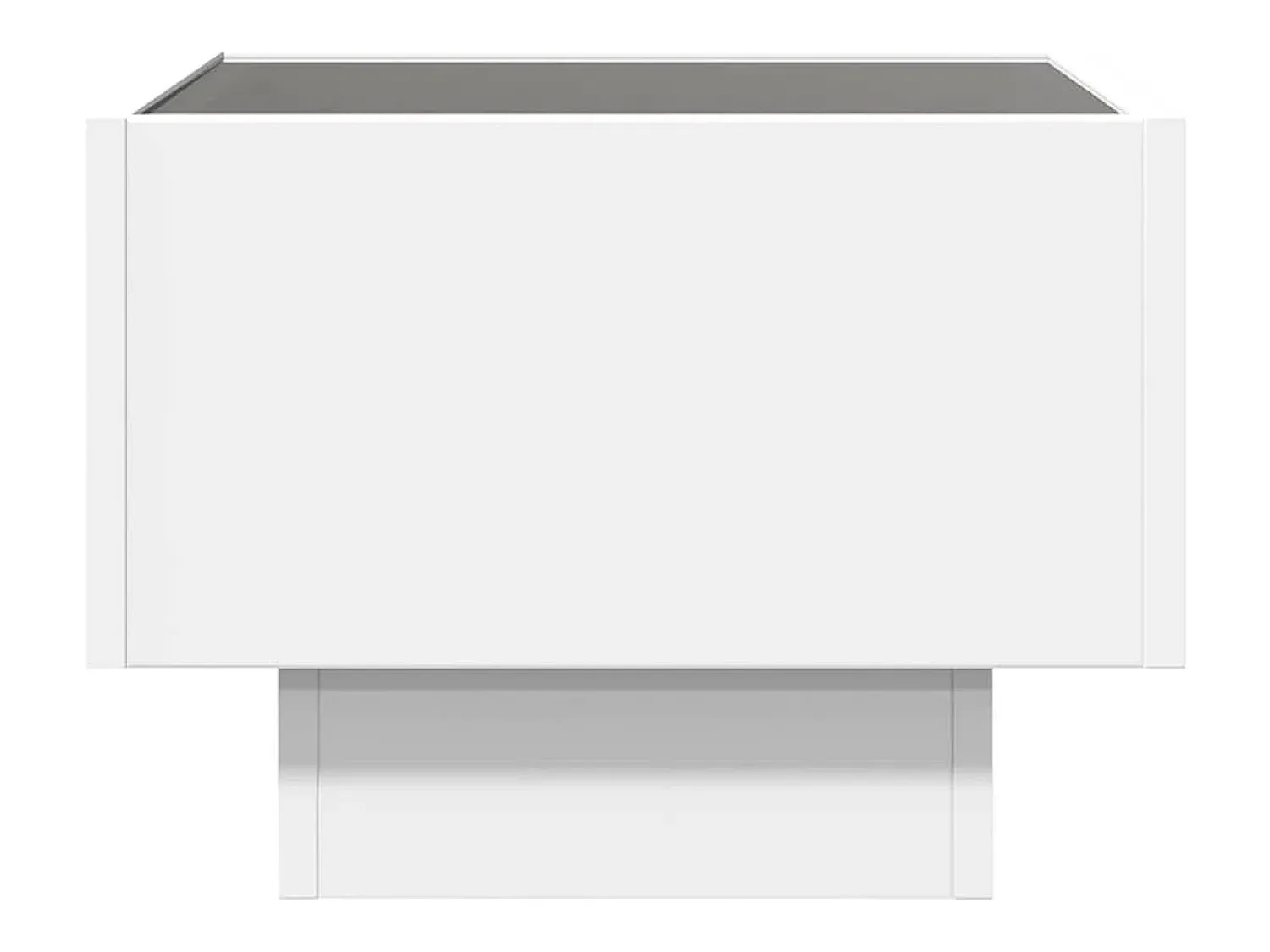 Best Mesa de centro | Mesa de apoio c/ LEDs 40x40x30 cm derivados de madeira Branco