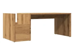 Mesa de centro | Mesa de apoio | Mesa de café 90x45x35 cm derivados madeira carvalho artisiano^ Mesa De Centro