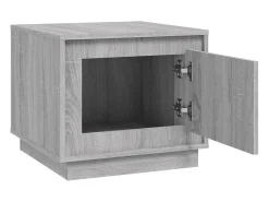 Hot Mesa de centro | Mesa de apoio 51x50x44 cm derivados de madeira sonoma Cinzento