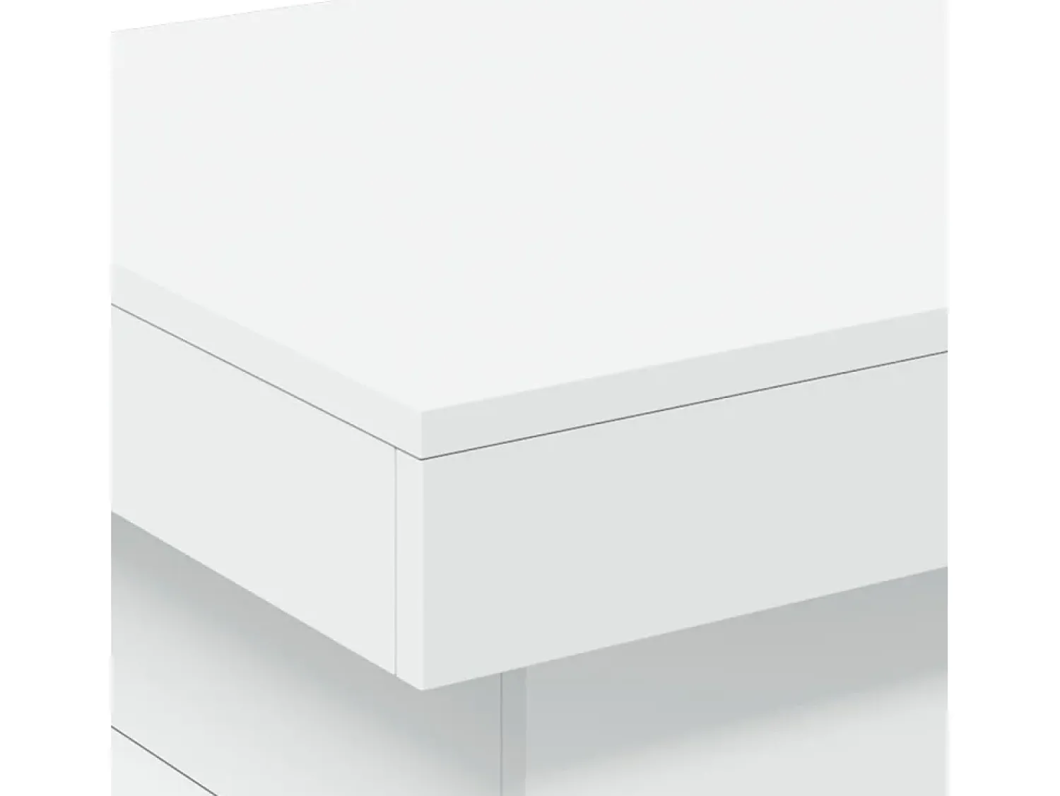 Mesa de centro | Mesa de apoio com luzes LED 50x50x40 cm Branco