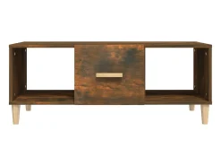 Mesa De Centro* Mesa de centro | Mesa de apoio 102x50x40 cm derivados madeira carvalho fumado Castanho