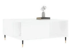 Online Mesa de centro | Mesa de apoio 80x80x36.5 cm derivados de madeira Branco