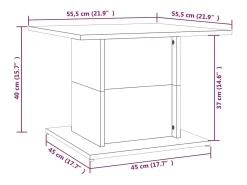 Mesa De Centro| Mesa de centro | Mesa de apoio derivados de madeira carvalho Castanho