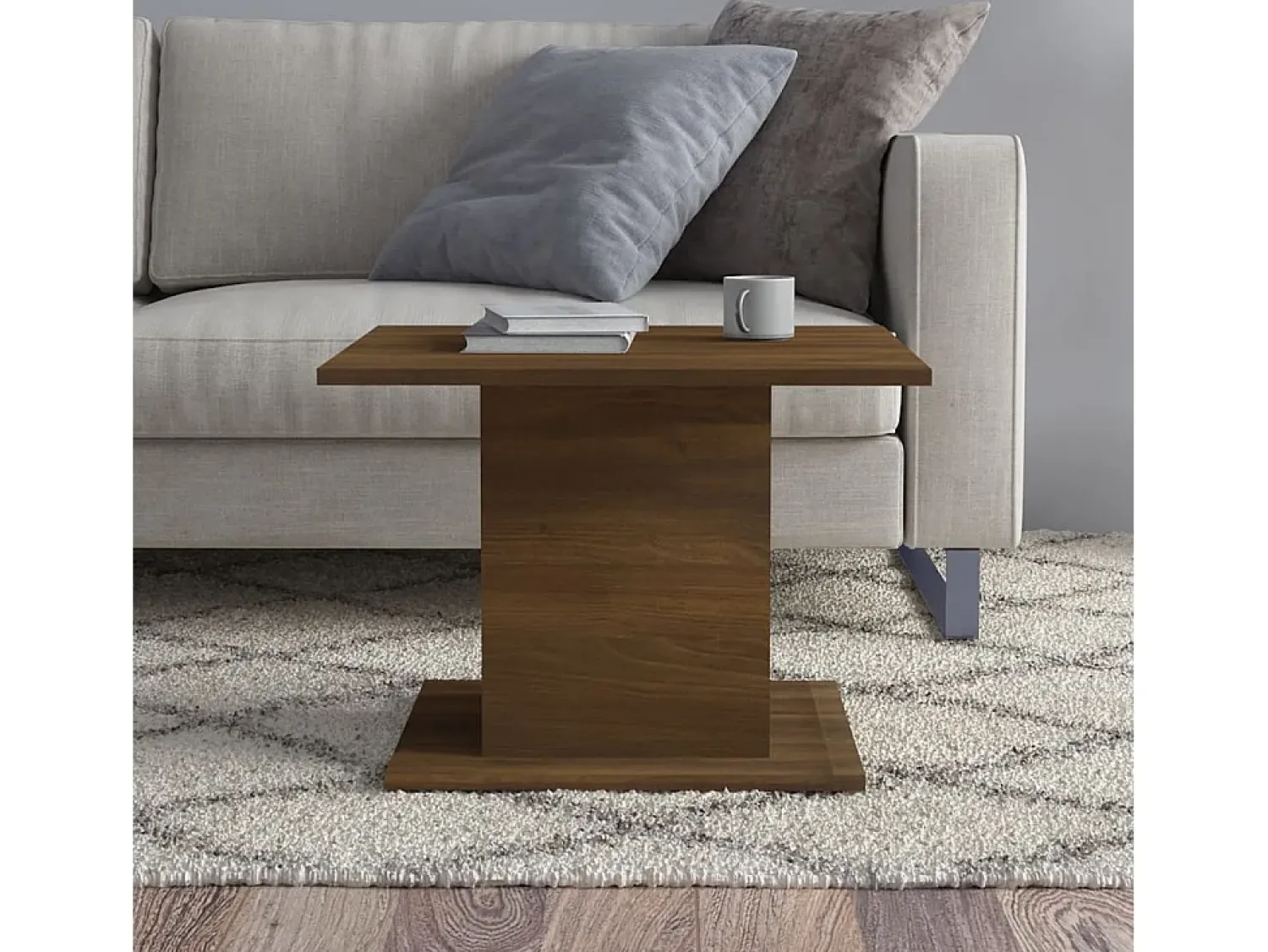 Mesa De Centro| Mesa de centro | Mesa de apoio derivados de madeira carvalho Castanho