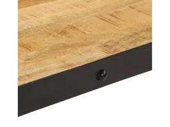 Mesa De Centro* Mesa de centro | Mesa de apoio c/ rodas madeira mangueira maciça 100x55x26 cm Castanho
