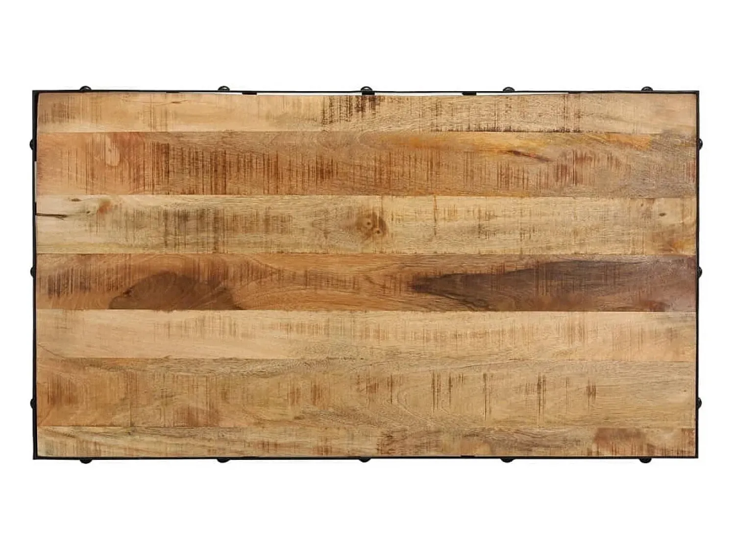 Mesa De Centro* Mesa de centro | Mesa de apoio c/ rodas madeira mangueira maciça 100x55x26 cm Castanho