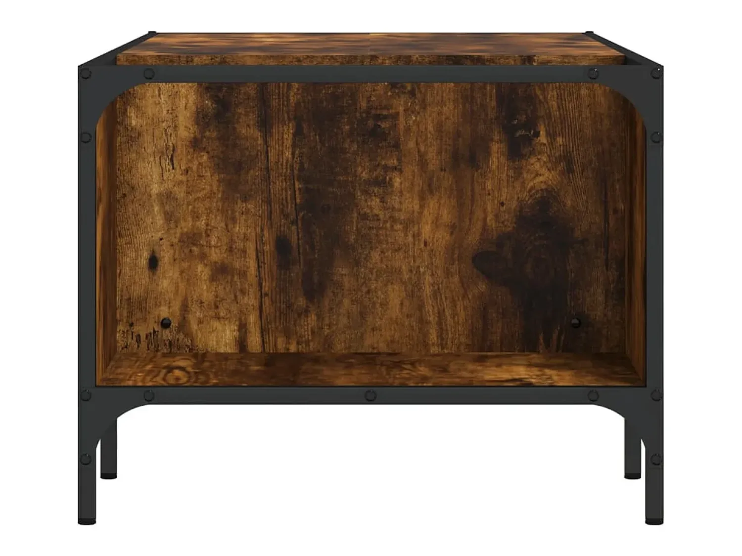 Mesa De Centro| Mesa de centro | Mesa de apoio | Mesa de café c/ prateleira derivados de madeira carvalho fumado Castanho