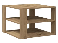 Mesa de centro | Mesa de apoio 58x58x40 cm deriv. madeira carvalho artisiano^ Mesa De Centro