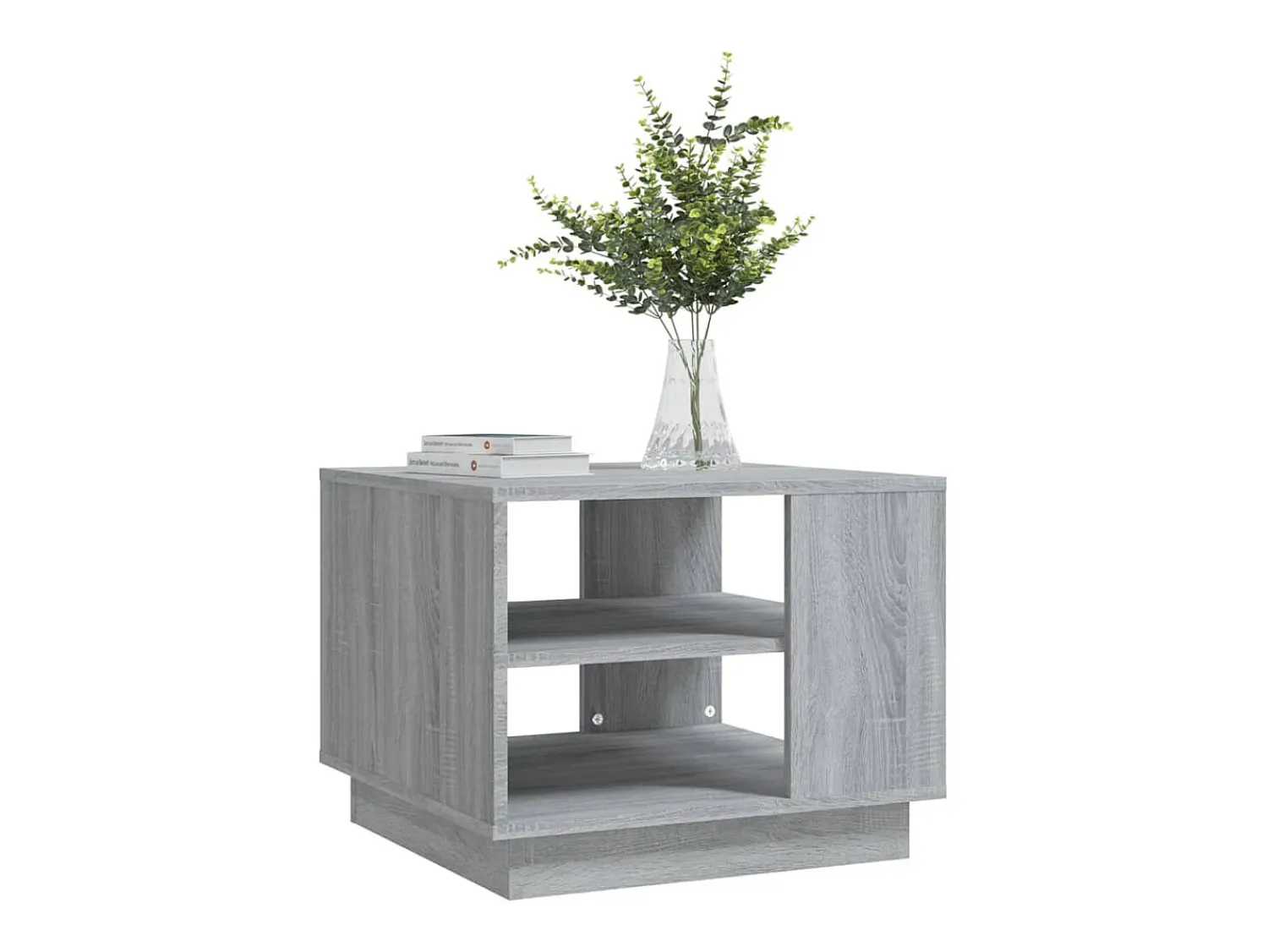 Outlet Mesa de centro | Mesa de apoio 55x55x43 cm derivados de madeira cinza sonoma Cinzento