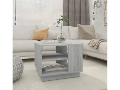 Outlet Mesa de centro | Mesa de apoio 55x55x43 cm derivados de madeira cinza sonoma Cinzento