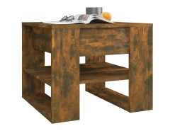 Mesa de centro | Mesa de apoio 55.5x55x45 cm madeira processada carvalho fumado^ Mesa De Centro