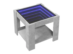 Mesa de centro | Mesa de apoio c/ LEDs 53x53x45 derivados de madeira^ Mesa De Centro