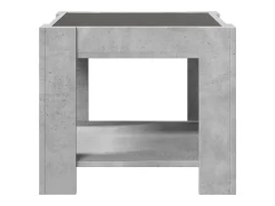 Mesa de centro | Mesa de apoio c/ LEDs 53x53x45 derivados de madeira^ Mesa De Centro