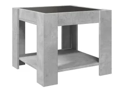 Mesa de centro | Mesa de apoio c/ LEDs 53x53x45 derivados de madeira^ Mesa De Centro