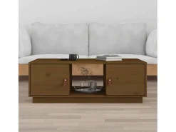 Mesa de centro | Mesa de apoio 100x50x35 cm pinho maciço mel^ Mesa De Centro
