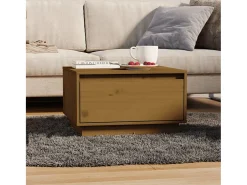 Mesa De Centro| Mesa de centro | Mesa de apoio 55x56x32 cm pinho maciço mel Castanho