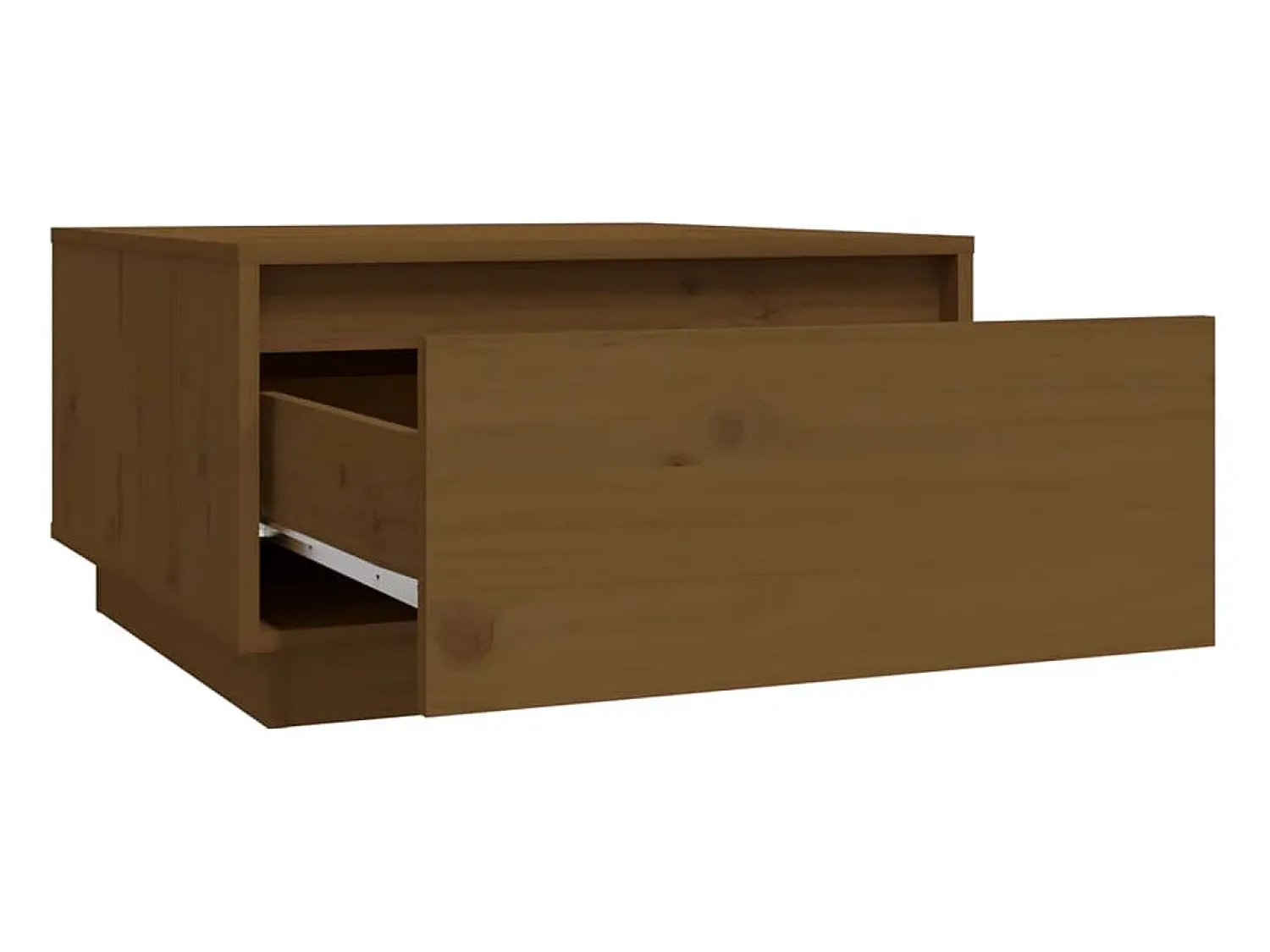 Mesa De Centro| Mesa de centro | Mesa de apoio 55x56x32 cm pinho maciço mel Castanho