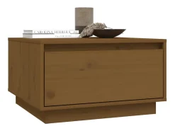 Mesa De Centro| Mesa de centro | Mesa de apoio 55x56x32 cm pinho maciço mel Castanho