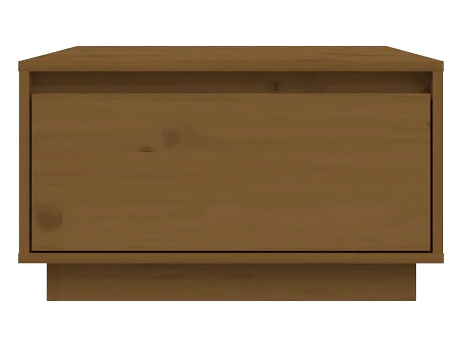 Mesa De Centro| Mesa de centro | Mesa de apoio 55x56x32 cm pinho maciço mel Castanho