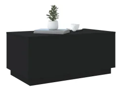 Mesa de centro | Mesa de apoio com luzes LED 90x50x40 cm^ Mesa De Centro