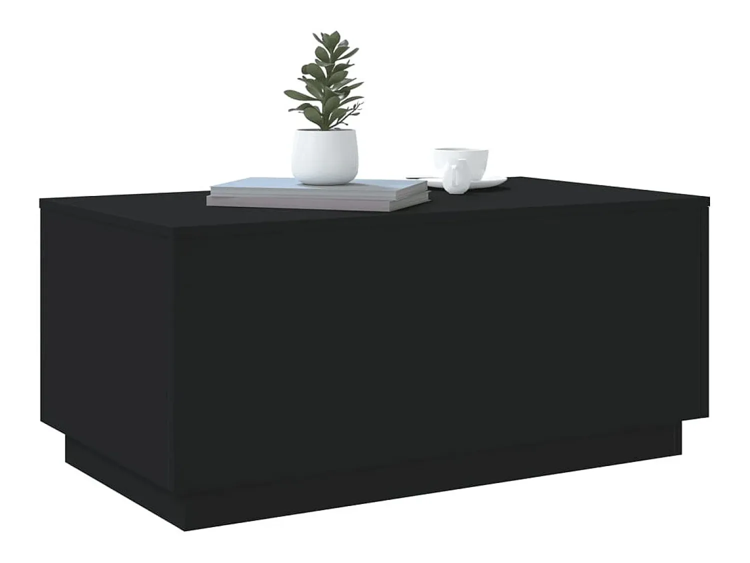Mesa de centro | Mesa de apoio com luzes LED 90x50x40 cm^ Mesa De Centro
