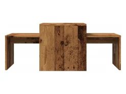 Mesa De Centro* Mesa de centro | Mesa de apoio | Mesa de café 100x48x40 cm derivados de madeira madeira velha Castanho
