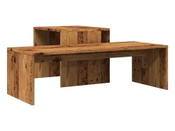 Mesa De Centro* Mesa de centro | Mesa de apoio | Mesa de café 100x48x40 cm derivados de madeira madeira velha Castanho
