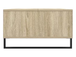 Mesa De Centro* Mesa de centro | Mesa de apoio 104x60x35cm derivados de madeira carvalho sonoma Castanho