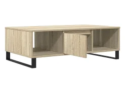 Mesa De Centro* Mesa de centro | Mesa de apoio 104x60x35cm derivados de madeira carvalho sonoma Castanho