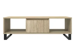 Mesa De Centro* Mesa de centro | Mesa de apoio 104x60x35cm derivados de madeira carvalho sonoma Castanho