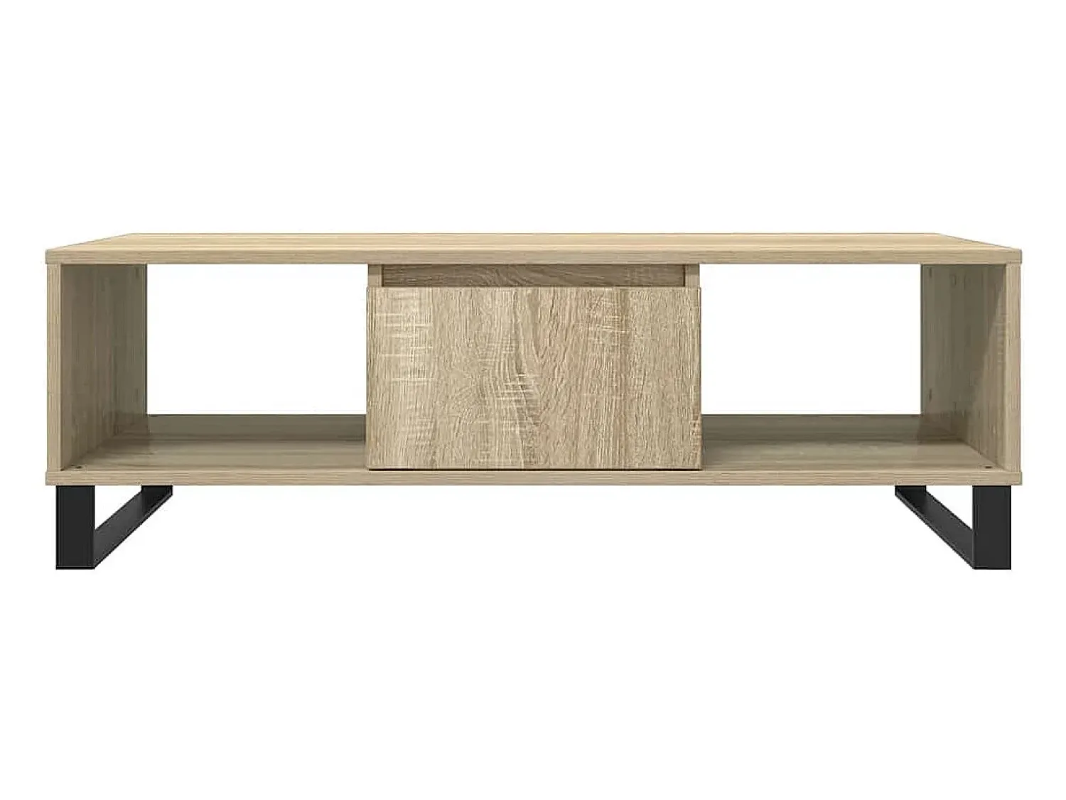 Mesa De Centro* Mesa de centro | Mesa de apoio 104x60x35cm derivados de madeira carvalho sonoma Castanho