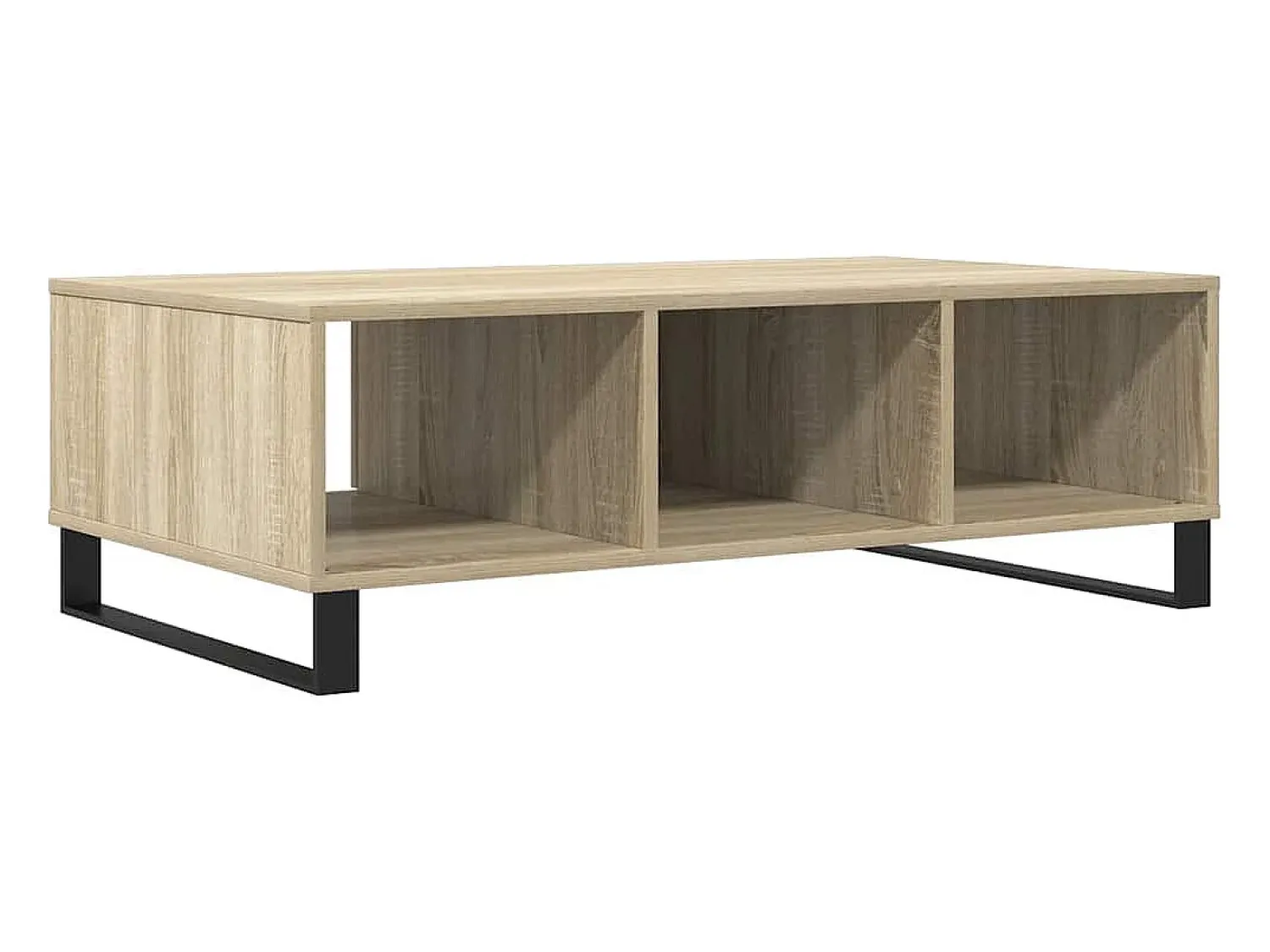 Mesa De Centro* Mesa de centro | Mesa de apoio 104x60x35cm derivados de madeira carvalho sonoma Castanho