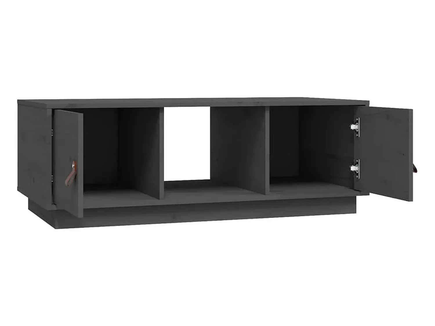 Online Mesa de centro | Mesa de apoio 100x50x35 cm pinho maciço cinza Cinzento