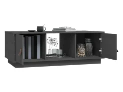 Online Mesa de centro | Mesa de apoio 100x50x35 cm pinho maciço cinza Cinzento