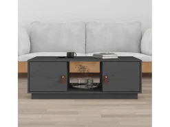 Online Mesa de centro | Mesa de apoio 100x50x35 cm pinho maciço cinza Cinzento