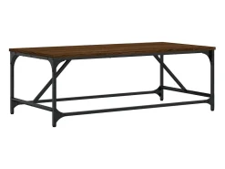 Mesa De Centro* Mesa de centro | Mesa de apoio 100x50x35 cm derivados madeira carvalho Castanho