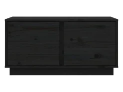 Mesa De Centro| Mesa de centro | Mesa de apoio 80x50x40 cm madeira de pinho maciça Preto
