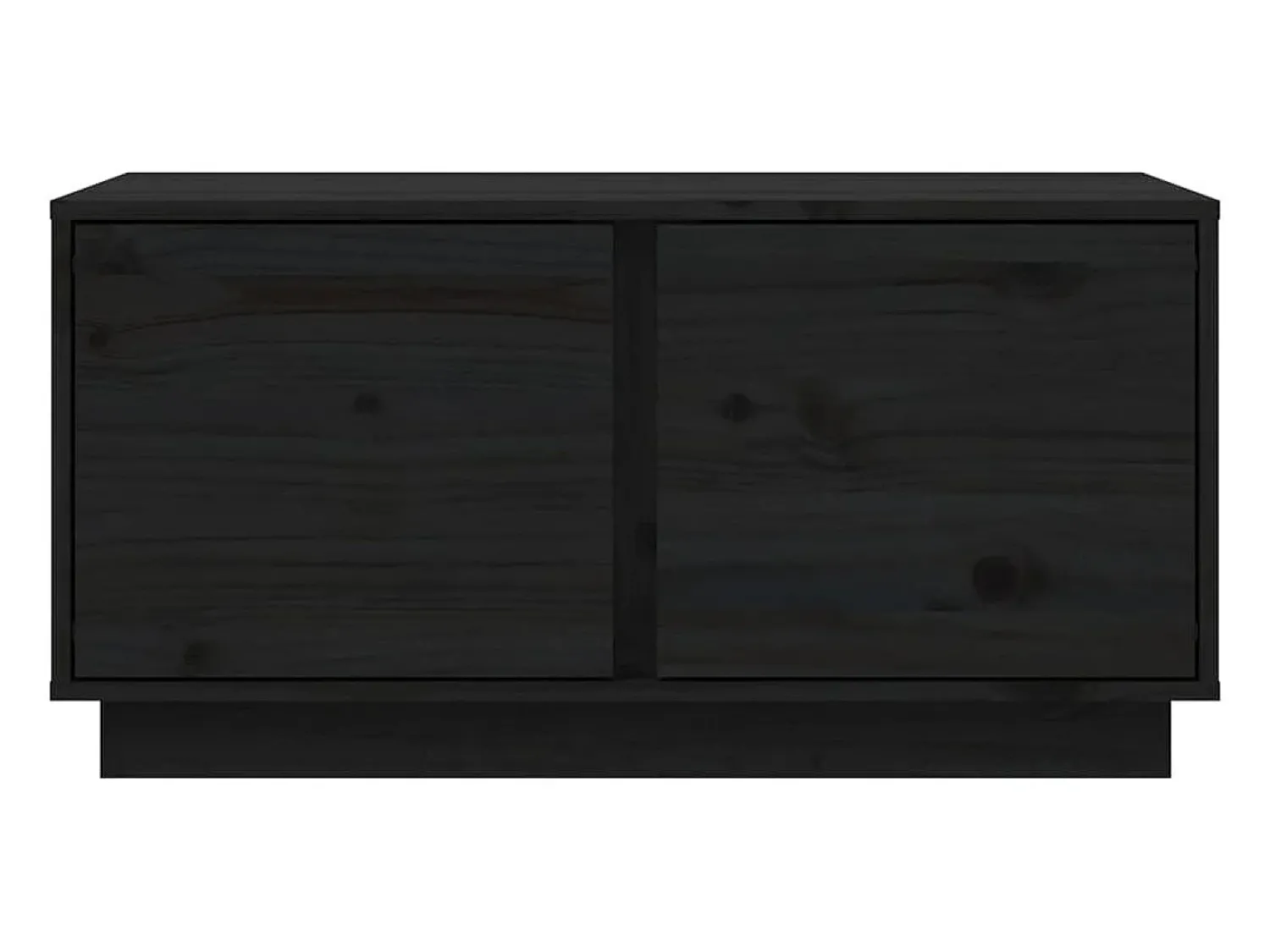 Mesa De Centro| Mesa de centro | Mesa de apoio 80x50x40 cm madeira de pinho maciça Preto