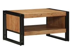Mesa De Centro* Mesa de centro | Mesa de apoio | Mesa de café 70x50x38 cm madeira de acácia maciça Castanho
