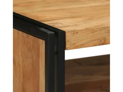 Mesa De Centro* Mesa de centro | Mesa de apoio | Mesa de café 70x50x38 cm madeira de acácia maciça Castanho