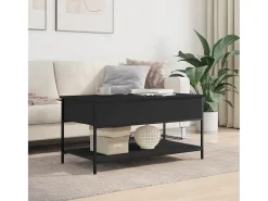 Discount Mesa de centro | Mesa de apoio 100x50x50 cm derivados de madeira/metal Preto