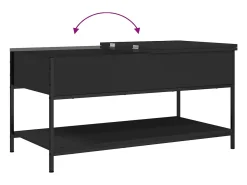 Discount Mesa de centro | Mesa de apoio 100x50x50 cm derivados de madeira/metal Preto