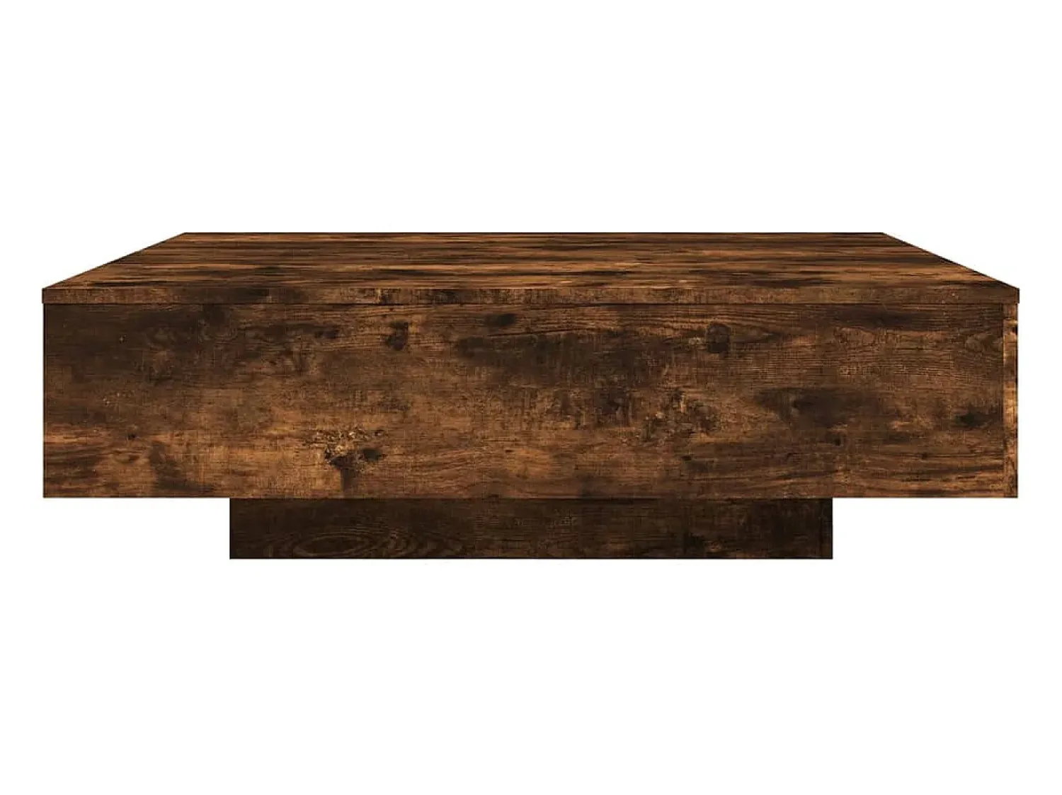 Best Mesa de centro | Mesa de apoio com luzes LED 100x100x31 cm carvalho fumado Castanho